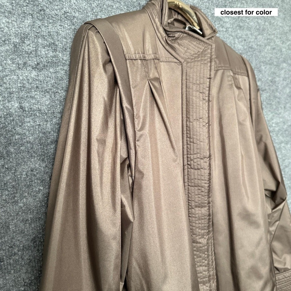 Vintage 80s J Gallery Womens 11 12 Petite Tan Belted Trench Coat Classic - Picture 8 of 16